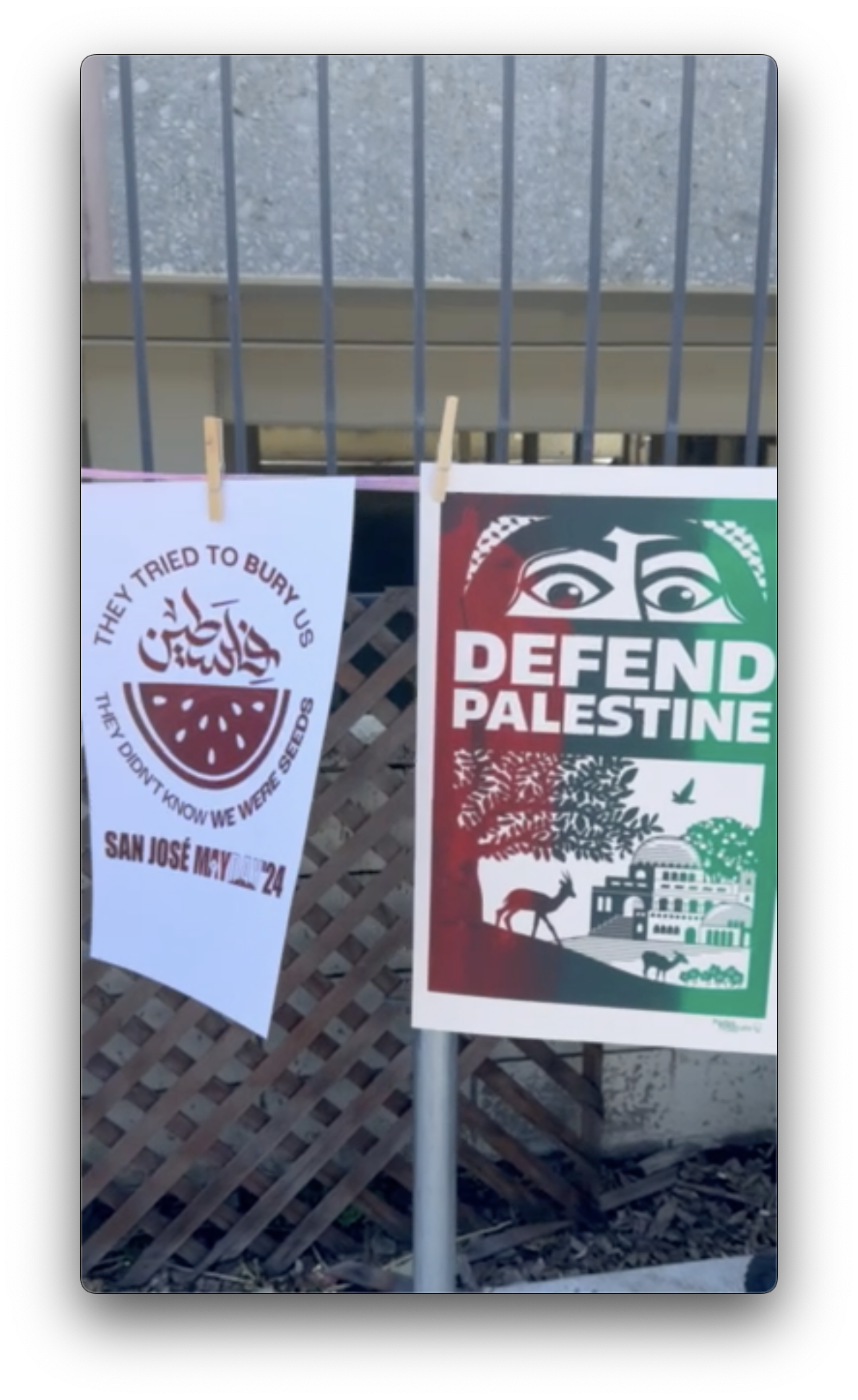 Poster that reads Defend Palestine