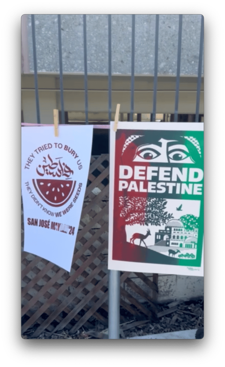 Poster that reads Defend Palestine